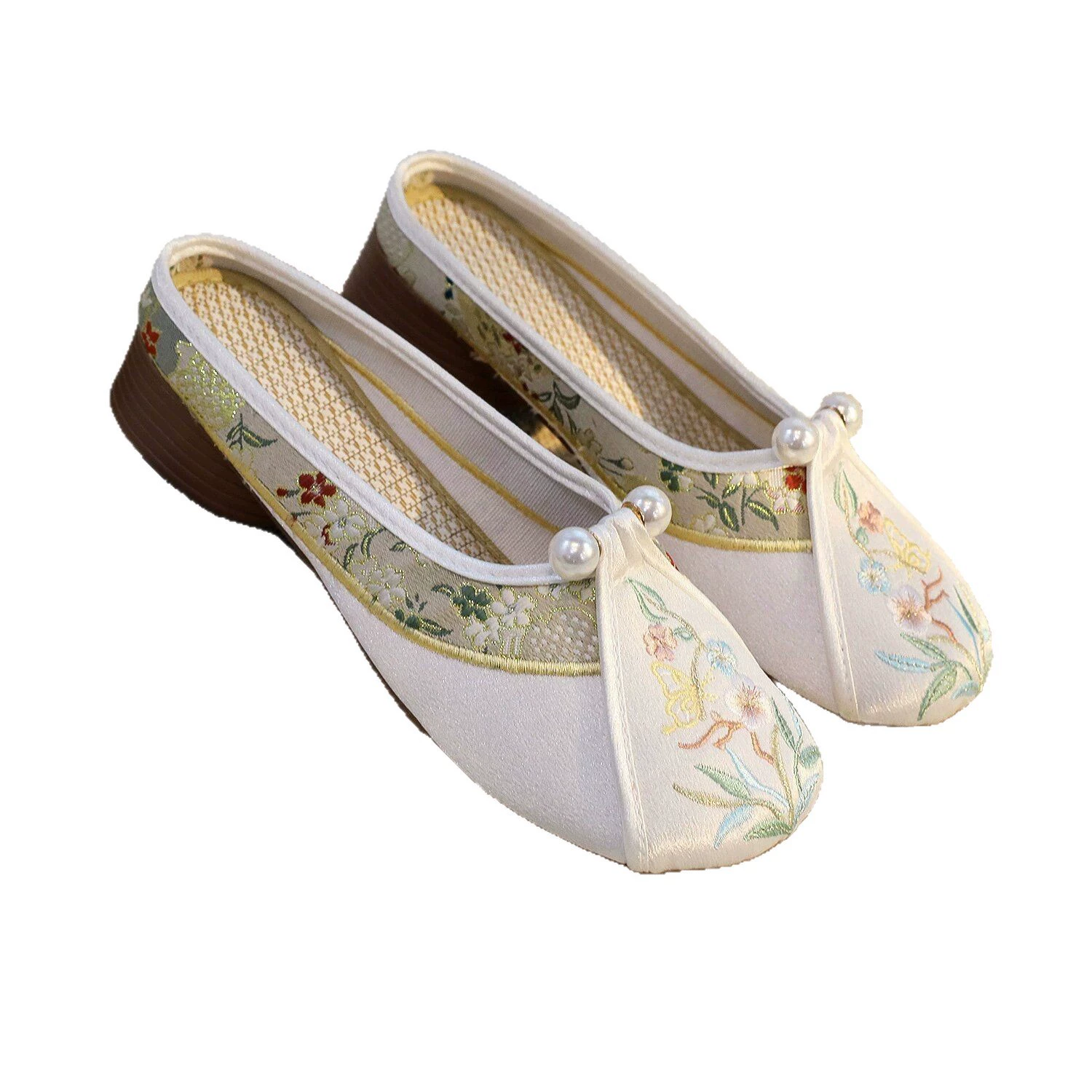 Summer ethnic slippers, footwear, retro cheongsam, Hanfu, slide, ethnic style, soft sole