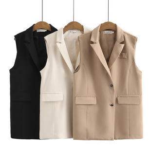 2023 Summer New Large Size Waistcoat Chubby Sister Elegant Slimming Fashion Casual Suit Vest 1114