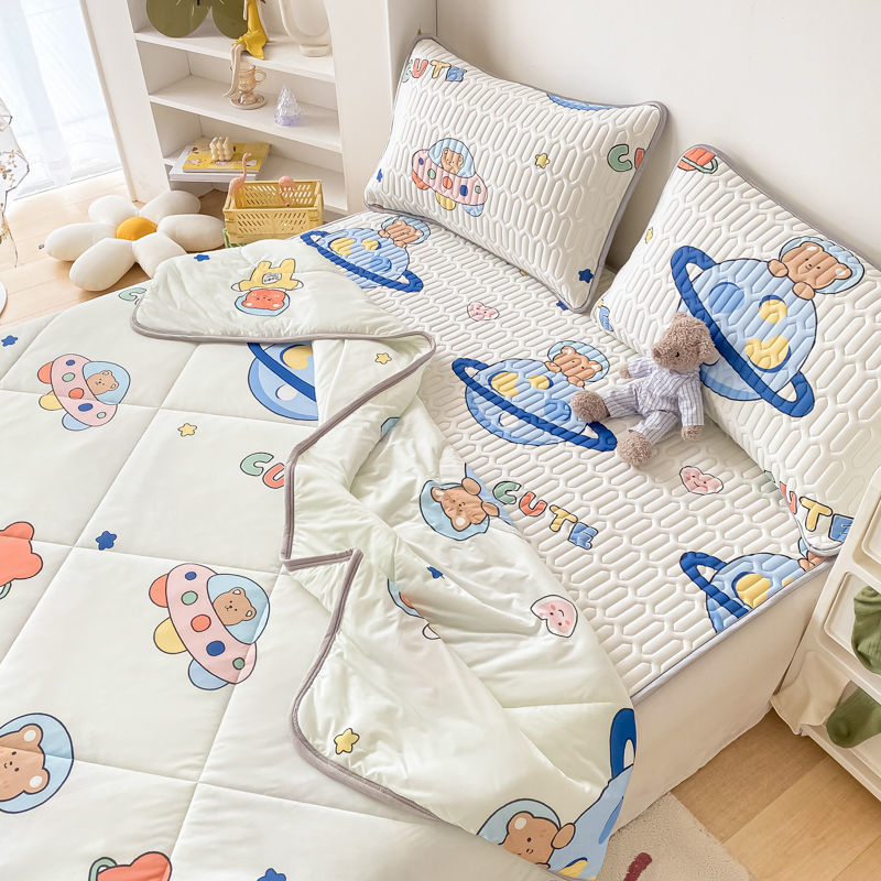 latex summer sleeping mat Three Cool in summer Four piece suit summer Borneol new pattern children Mat Cartoon wholesale