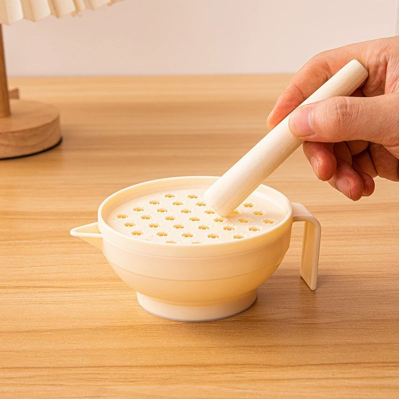 Children's bowl for chopping for supplementary food, set, manual chopper, food processor, cigarette holder