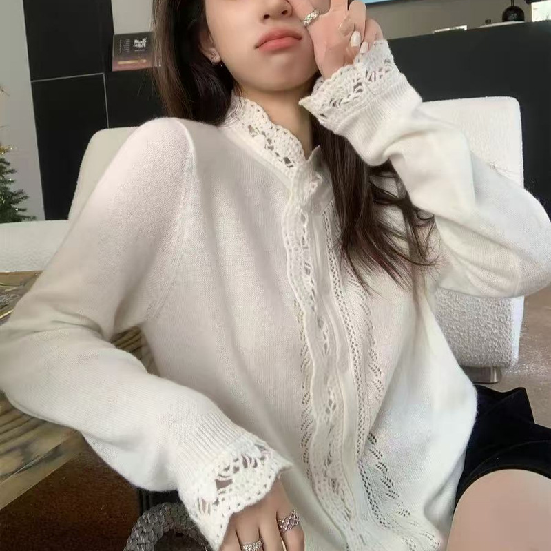 2026 New Model Red Hollow-Out Patchwork Wool Cardigan for Women, Hand-Crocheted Luxurious Cardigan Wool Sweater Top 2026 New Model Red Hollow-Out Patchwork Wool Cardigan for Women, Hand-Crocheted Luxurious Cardigan Wool Sweater Top