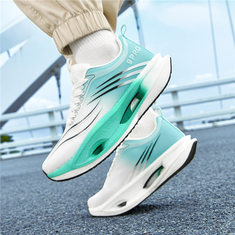 Zapatillas de corrida al aire libre de velocidad delgada de malla transpirable de par de pareja de 5u ligera amortiguación de baja altura