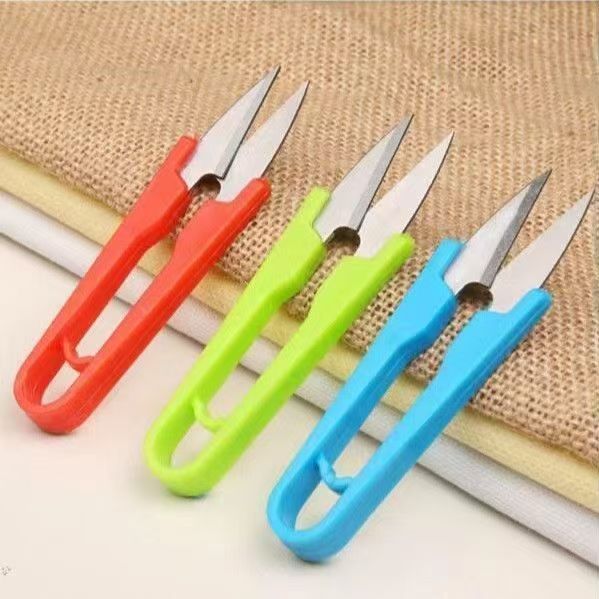 家用u型缝纫剪裁缝剪线头纱剪剪刀碳钢剪手工剪子裁缝剪纱剪线头