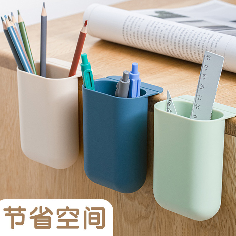 Tipo de pasta debajo del escritorio cajón titular de la pluma creativa almacenamiento invisible escritorio oculto caja de almacenamiento de fondo simple aprendizaje de gran capacidad