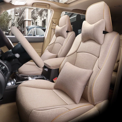 Modelə uyğun (Original) oturacaq örtükləri – 4Runner 11-24 Prado Linen - warm-rice-deluxe-version-2011-2024-five-seats-2-row5seats-model-onl