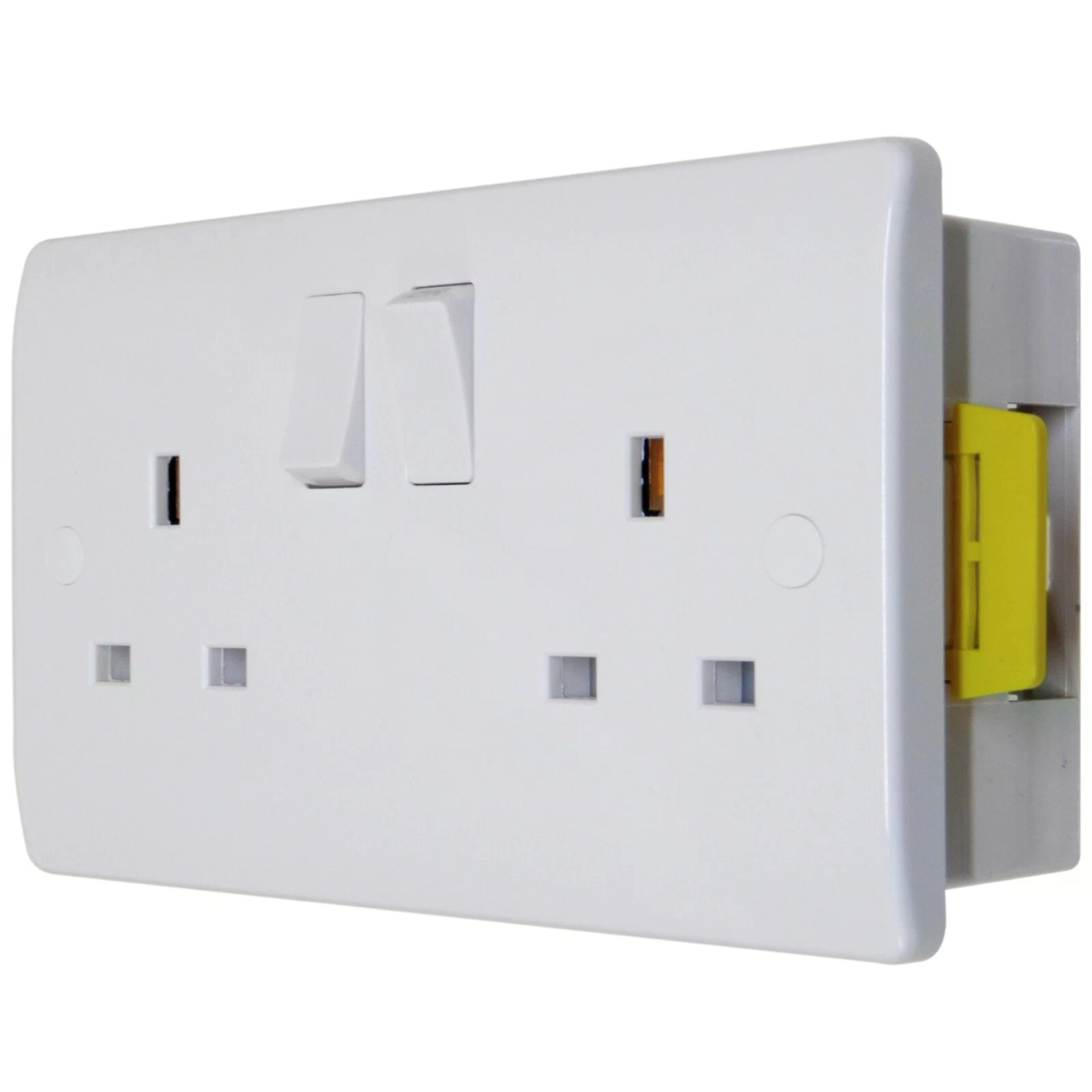 英标英式英规PVC暗盒插座干线盒 2 GANG 35MM DRY LINING BOX CE