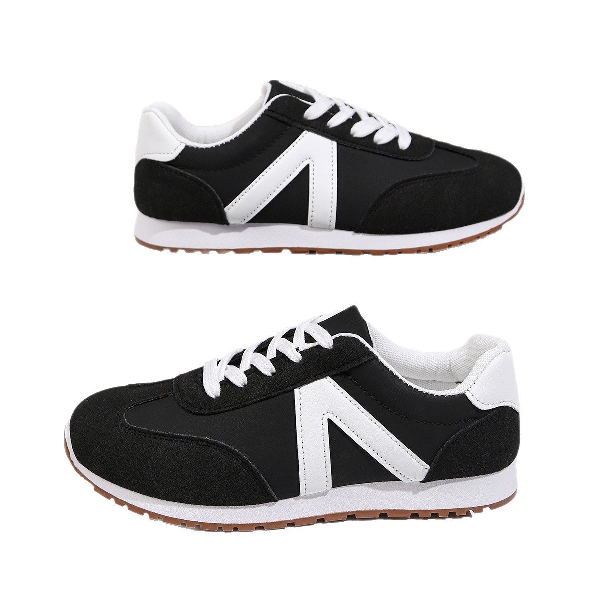 Zapatos blancos de mujer 2026 nuevos zapatos deportivos versátiles Agan zapatos de skate zapatos deportivos de gran tamaño europeos y estadounidenses zapatos casuales para trotar