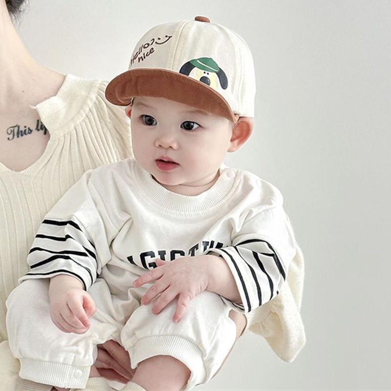 Sombreros para bebés primavera y otoño delgados, gorras de lengua de superpeso lindas para niños y niñas, sombreros de béisbol de protección solar para niños pequeños