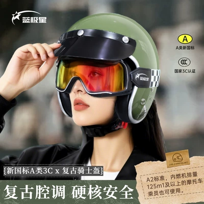 Blue Polestar 2025 New Model 3C Cold-Proof and Warm-Keeping Autumn and Winter Helmet for Men and Women, Electric Motorcycle Safety Helmet