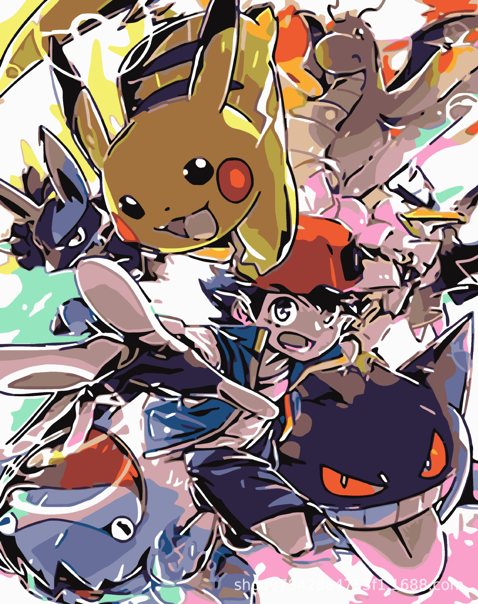 Pintura al óleo digital bricolaje al por mayor hecho a mano relleno de color curación descompresión popular para niños flor nieve montaña decorativa pintura de paisaje