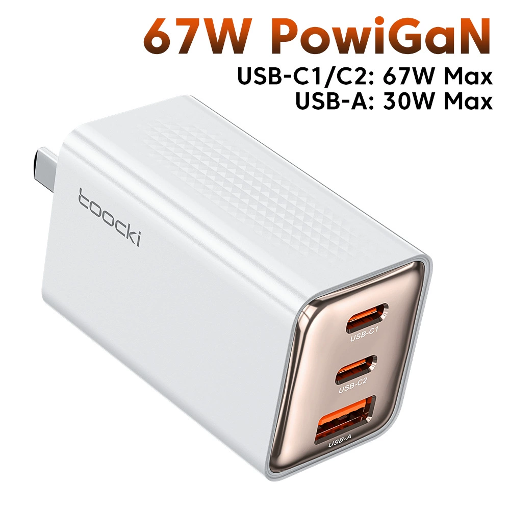 Популярный ultrafast 67W галлий нитрид зарядное устройство 2C1A для Huawei и серии Apple 15