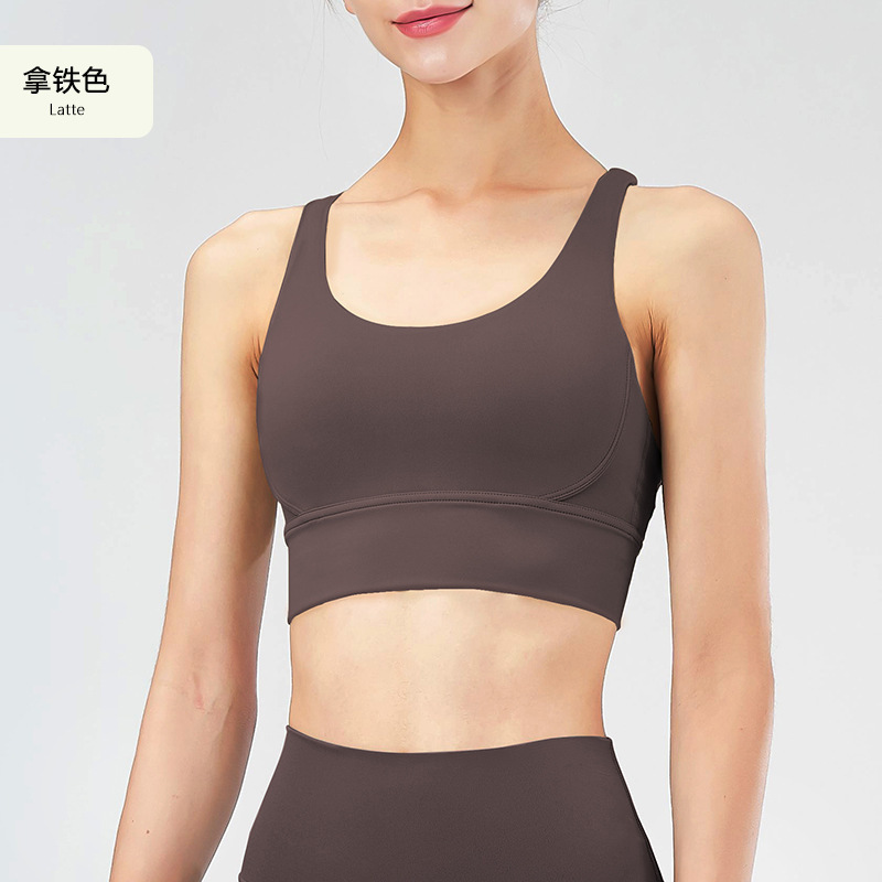 Nuls裸感ヨガベスト女性夏胸パッド付きスポーツ下着クロス美背防震高強度フィットネスブラジャー|undefined
