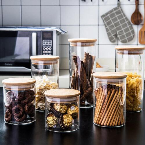 Household Covered Sealed Storage Containers Manufacturer Transparent Snack Containers Glass Storage Containers for Kitchen Use