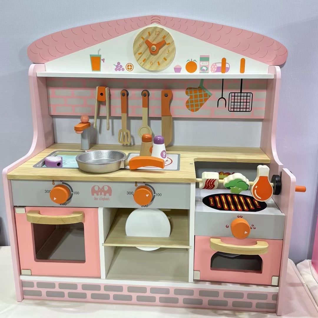 儿童宝宝过家家木质厨房仿真厨具男女孩做饭煮饭木制幼儿园玩具礼