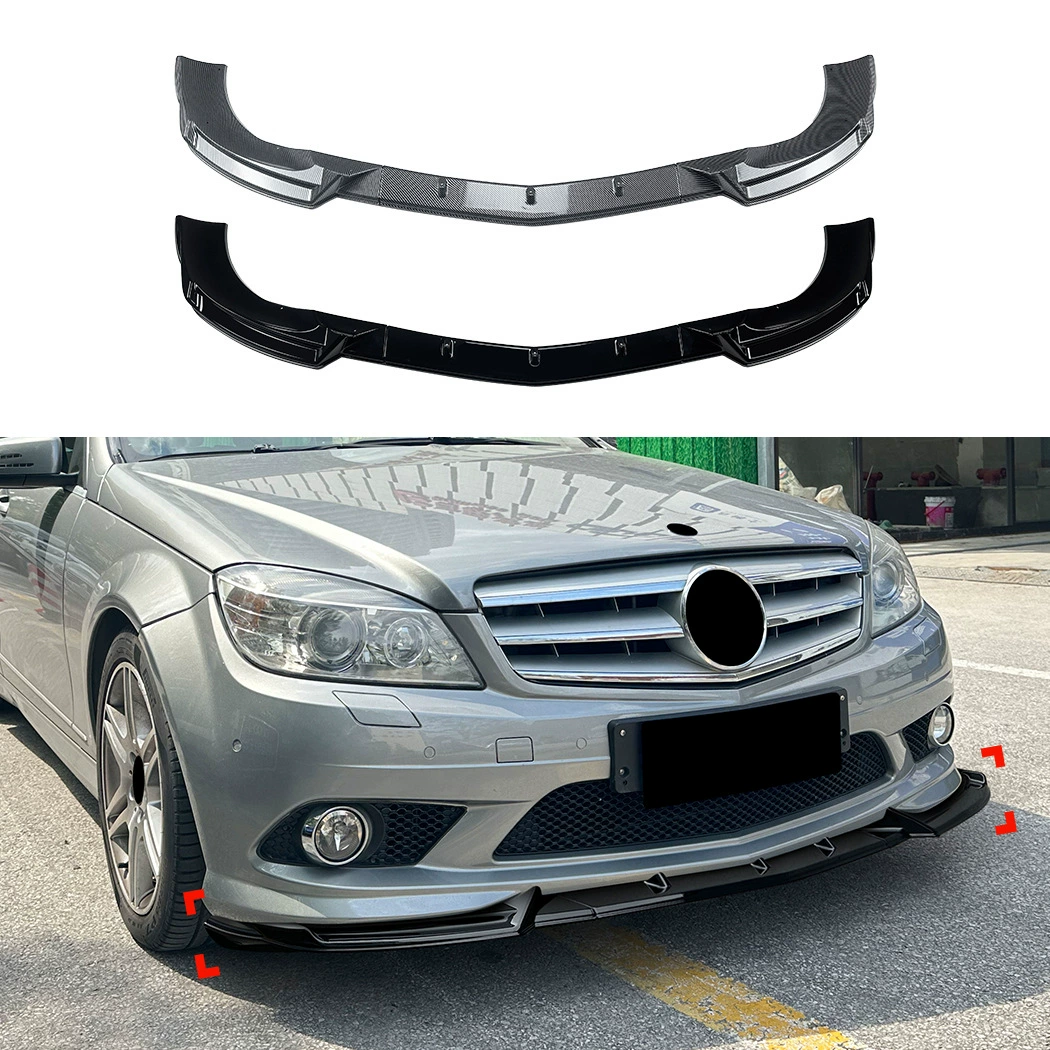 Подходит для Mercedes-Benz C-Class W204 ранние 2007-2010 AMG Line передний бампер передний спойлер передняя лопата внешняя модификация
