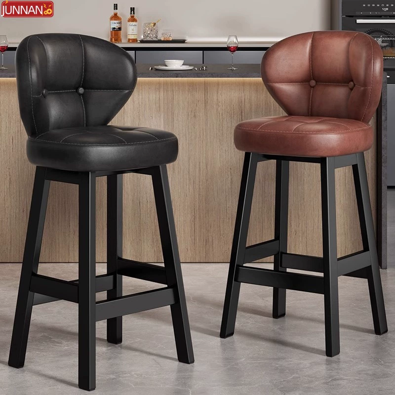 Барный стул для дома, высокий табурет из кованого железа, легкий роскошный высококачественный островной стул, стул для стойки регистрации, барный стул, барный стул