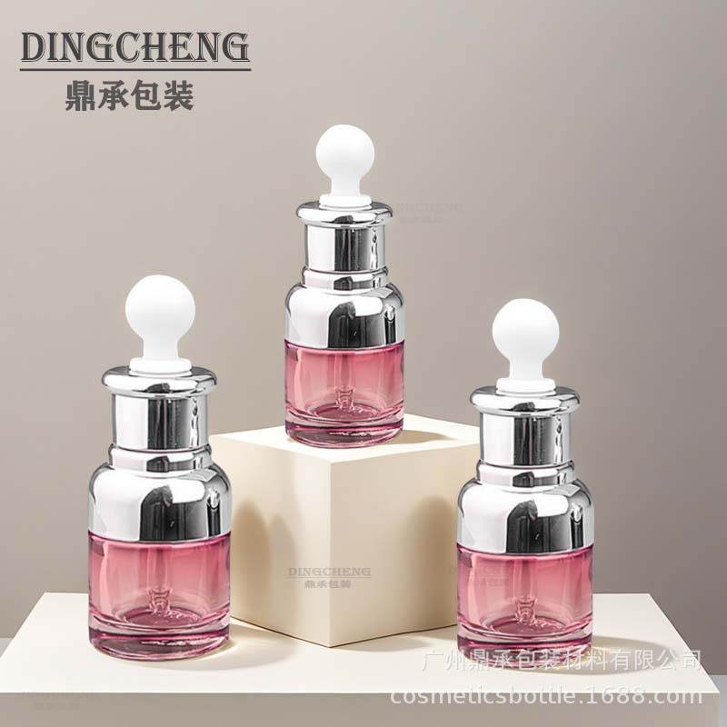 现货肩套玻璃滴管瓶 防漏化妆品分装瓶 旅行便携精华原液瓶子包装