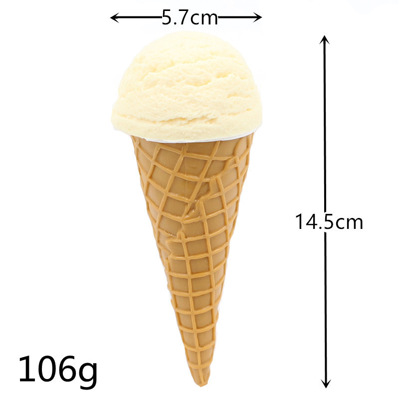 PVC simulación bebida fría modelo de helado crujiente punta huevo titular cono postre falso helado postre accesorios de decoración