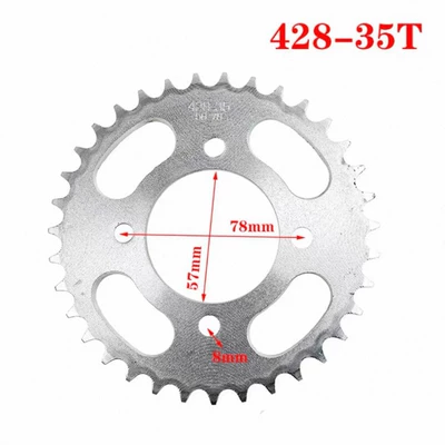 Dəbilqə (Kaska) aksesuarları and go-kart speed-up modification - 4-holes-428-35-teeth-57mm-inner-diameter-78mm-hole-spacing