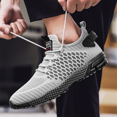 Worker direct supply of men's shoes, men's sports shoes, casual running shoes, Korean style trendy versatile breathable mesh shoes cross-border