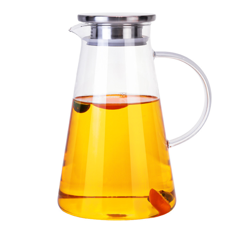 Wholesale cold water kettle glass high temperature resistant household explosion-proof tea kettle large capacity cool boiled water cup set refrigerator cool