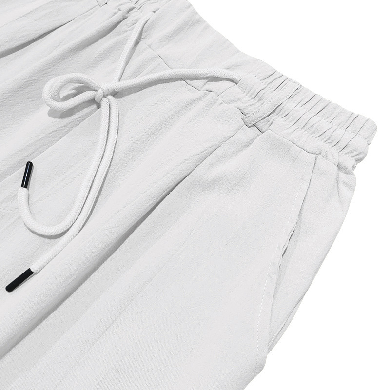 Herren Anzug Aus Leinen Mit Langarmhemd Und Hose Für Den Herbst_voghion.com