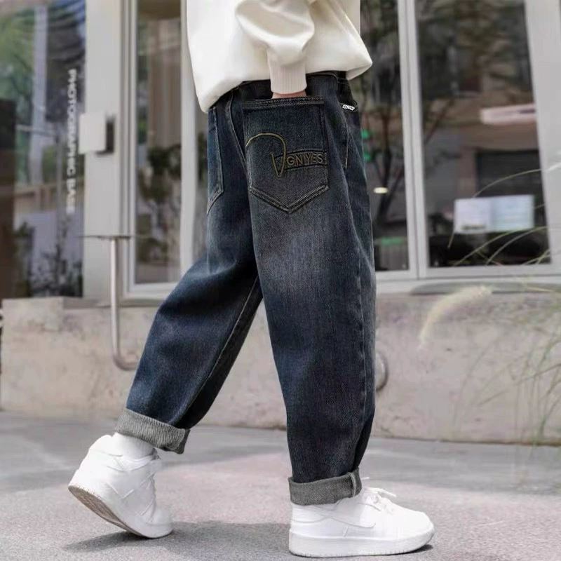 Jeans for boys, children's autumn trousers, for teenagers