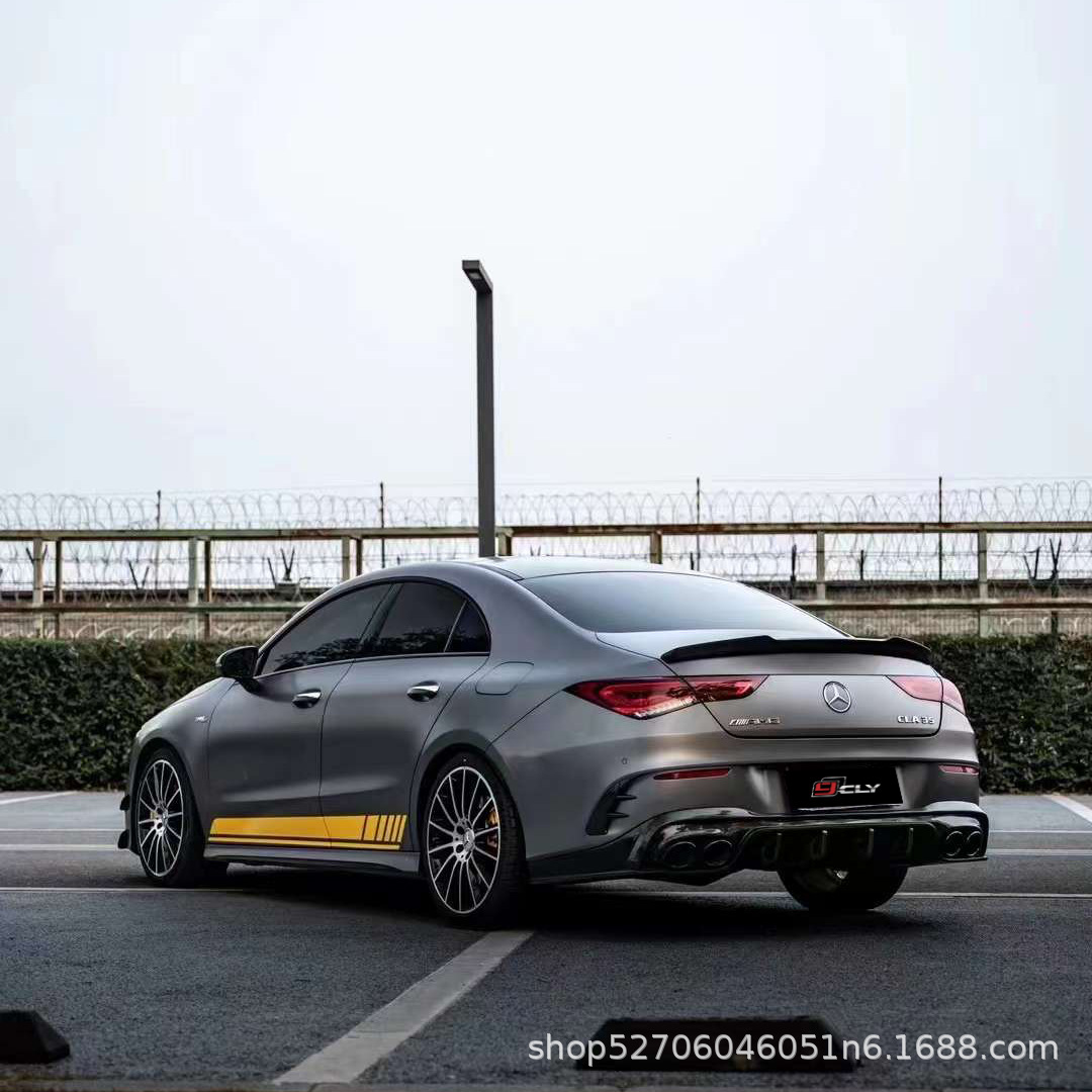 Suitable for Mercedes-Benz CLA(W118)20-23 modified AMG CLA45 front bar, middle net and rear bar, rear lip and tail throat