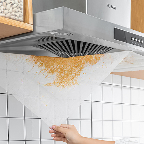 Range hood oil-proof cover smoker filter high temperature resistant kitchen fireproof filter membrane non-woven oil smoke absorbent paper
