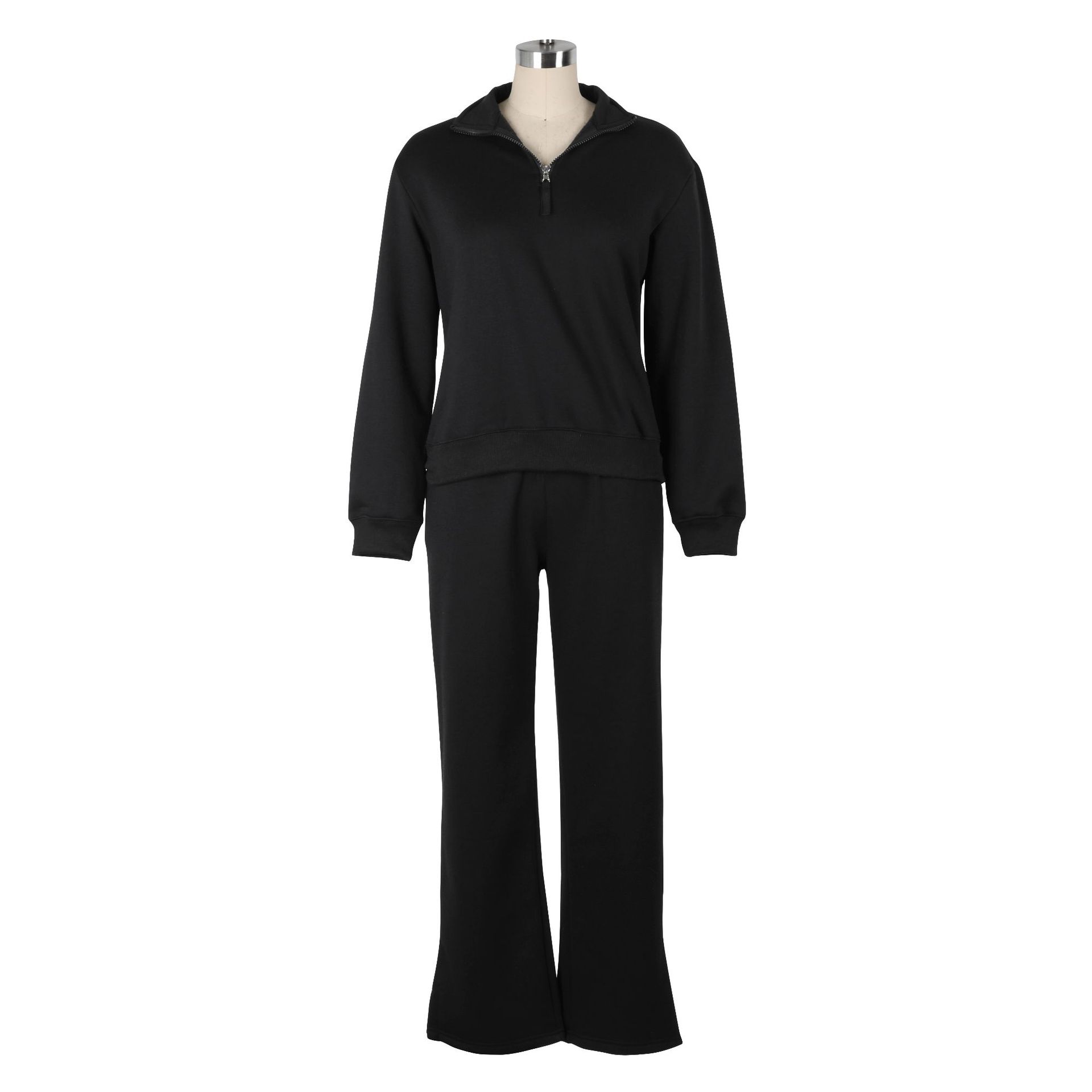 Women Clothing Sweater Two Piece Suit Velvet Thickened Sportswear Loose Winter