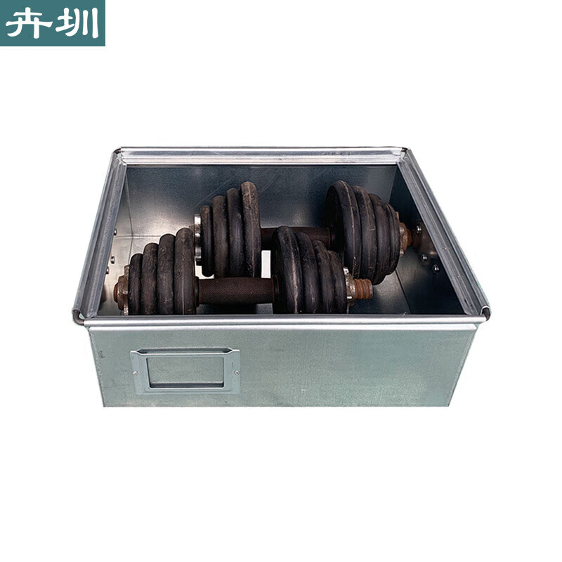 卉圳 410*306*150mm铁皮周转箱工厂存储箱零件可堆叠金属铁箱子HU