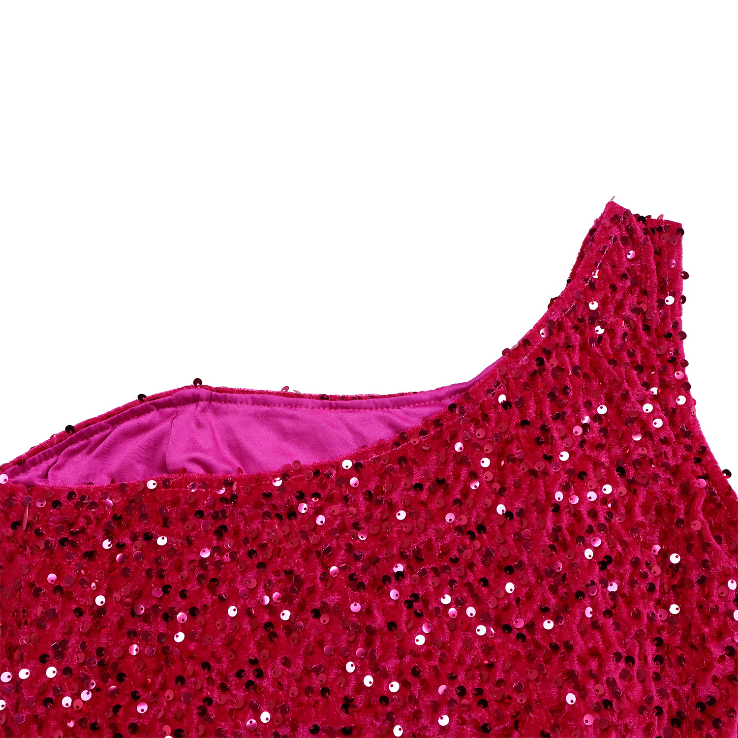 Women's Clothing women's summer sexy fashion feather oblique collar banquet dress skirt sequin slit long skirt_voghion.com