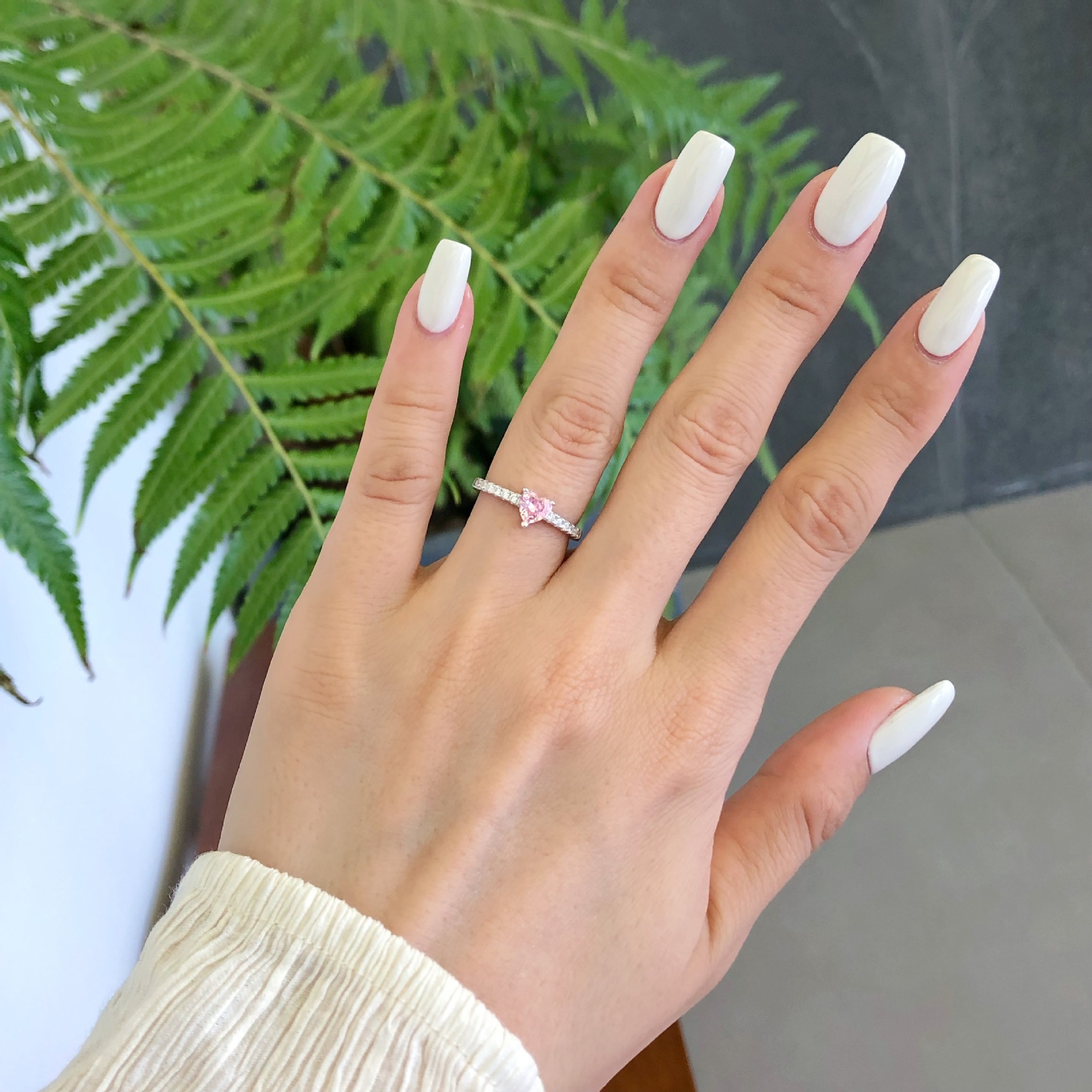 7g Weight Zircon Inlay Material Rings Classification 6, 8, 9 Ring Size 1 Piece Quantity Holiday, Daily Occasion 925 Sterling Silver Material U Shape, Water Droplets, Heart Shape Pattern Women's Gender Inlay Design IG Style, Shiny Style 925 Sterling Silver Zircon U Shape Water Droplets Heart Shape Rings 4