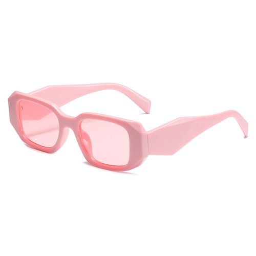 New-style Pra brand Xiaohongshu/Instagram-inspired square-frame sunglasses—unisex, trendy faceted shades with a cross-border vintage vibe