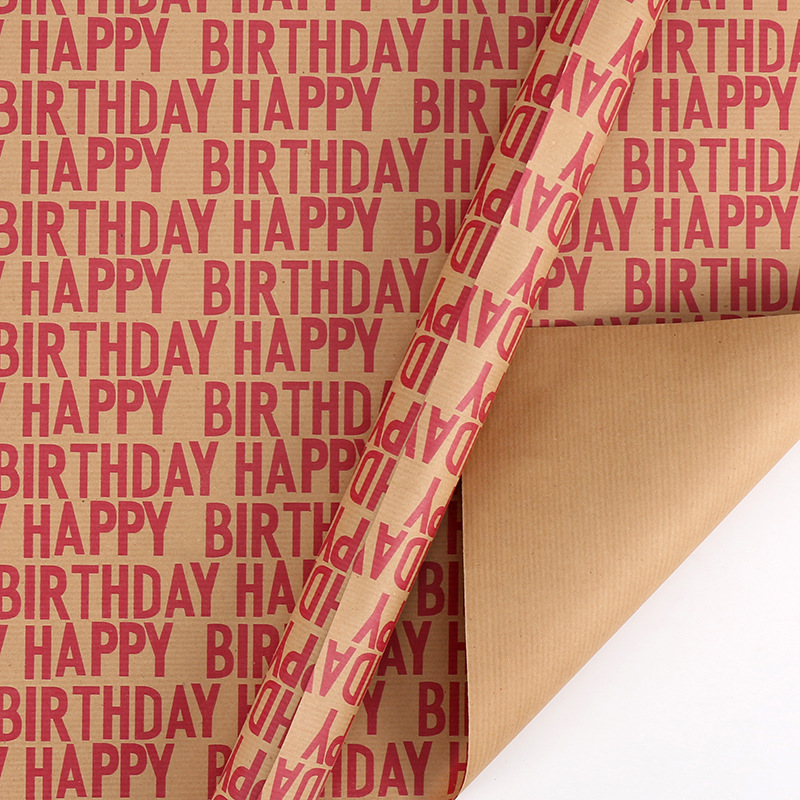 Papel de Regalo, Papel Kraft, Día de San Valentín, Regalo de Cumpleaños, Caja de Regalo de Alta Gama, Tamaño Extra Grande, Venta Caliente Transfronteriza
