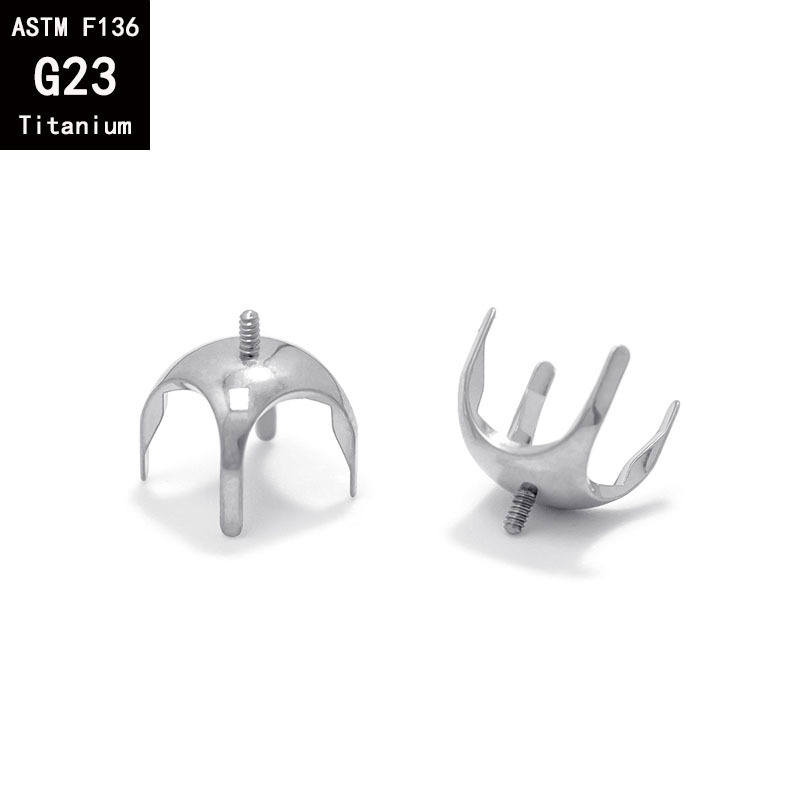 Labret piercing jewelry detail image
