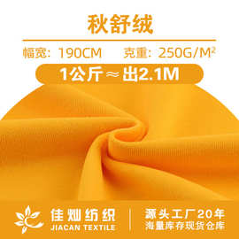 秋舒绒 250g棉涤单面平纹鱼鳞绒布 秋冬加绒保暖外套时装针织面料