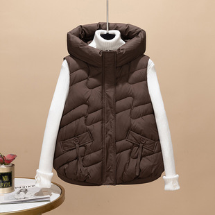 Down cotton vest women autumn and winter new 2024 loose cotton vest all-match waistcoat outerwear cotton vest tide
