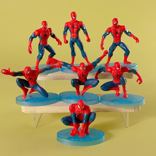 7 Spider-Man Figures Wholesale Solid PVC Model Avengers Ornaments Hero Superman Children’s Gift
