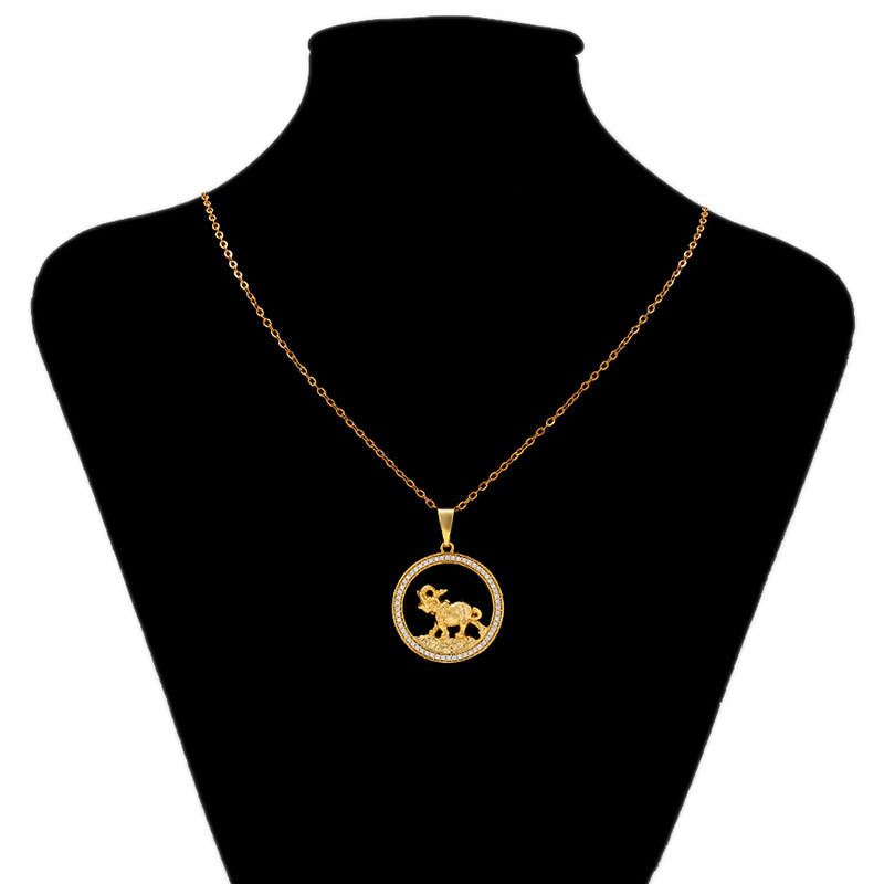 Joyas Xuping aleación de cobre galvanizado de oro verdadero perímetro colgante de piedra animal colgante de elefante colgante de personalidad colgante al por mayor mujer