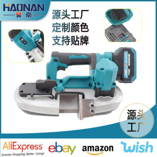 Makita lithium battery cordless rechargeable portable band saw 120mm cable steel pipe ring saw 18 electric band saw