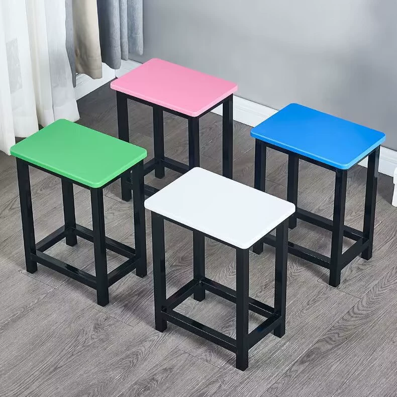 Табурет из цельного дерева, утолщенный квадратный табурет, учебный табурет, бытовой табурет, красочный табурет, обеденный табурет, табурет для учебного класса