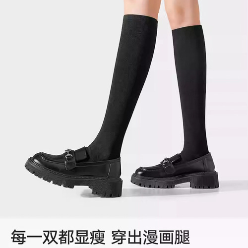 Ankle socks for women, long tube socks with sweat absorption and pressure to slim legs. Factory supply of JK socks, antibacterial cotton socks, knee-high socks 