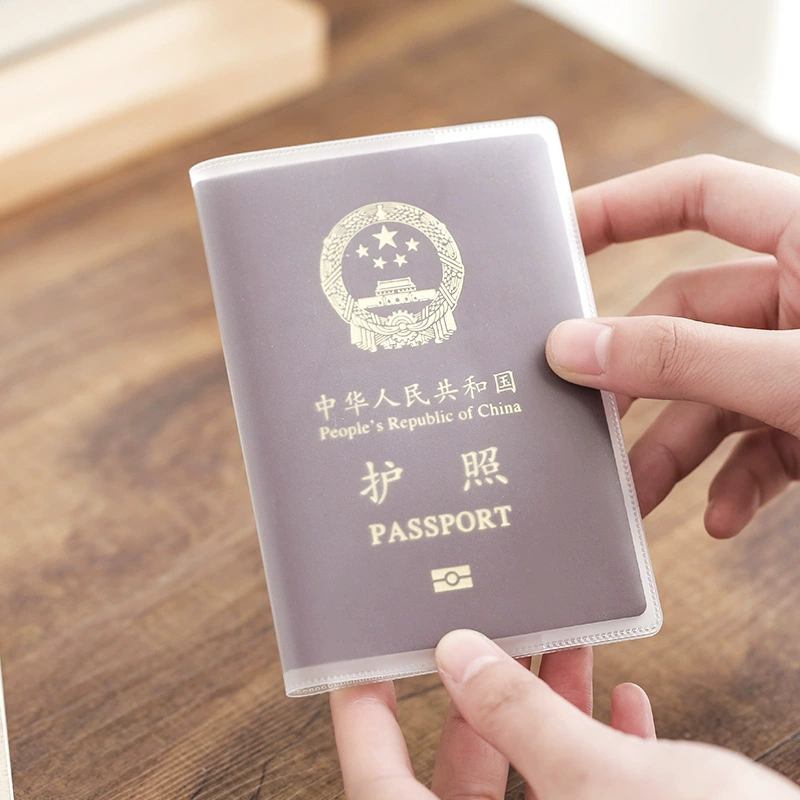 Matte transparent passport case for traveling, protective case