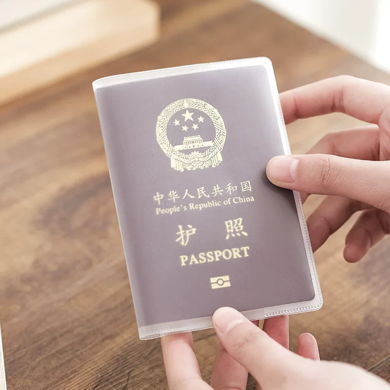 Matte transparent passport case for traveling, protective case