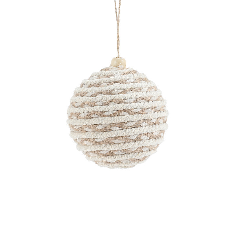 Transfronterizo 8CM cuerda de cáñamo bola cuerda de algodón bola espuma bola semáforo colgante árbol de Navidad bola colgante accesorios de decoración en stock