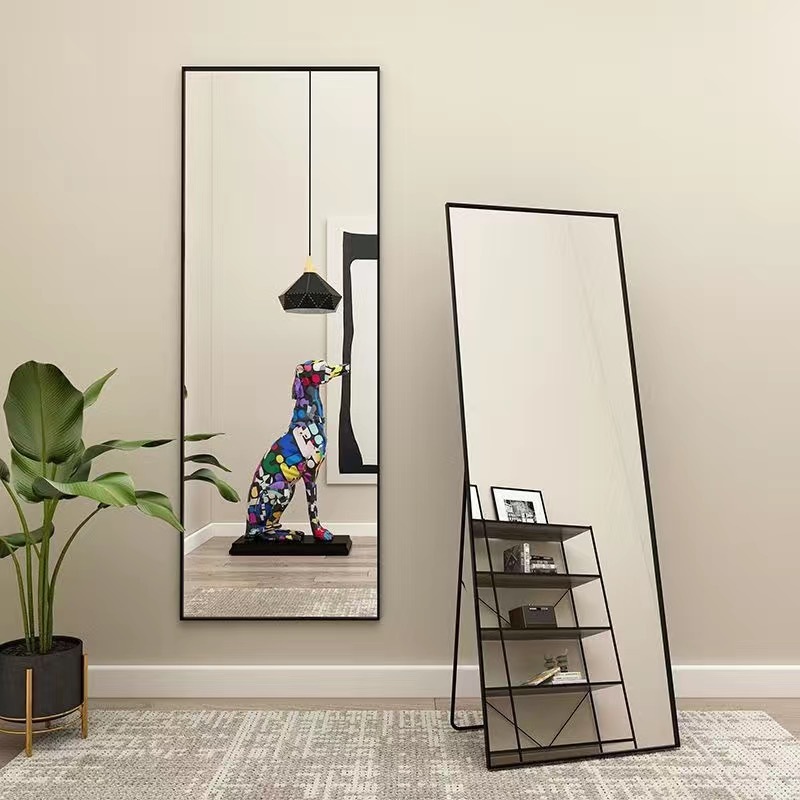 Espejo espejo de cuerpo completo tienda de ropa autoadhesiva espejo de montaje dormitorio hogar espejo vestidor de pared guardarropa espejo de piso grande