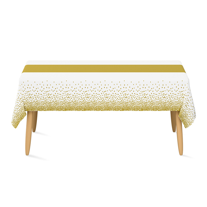 Disposable tablecloth PEVA cross -border birthday party restaurant wedding dot table flag table cloth plastic rectangular table cloth