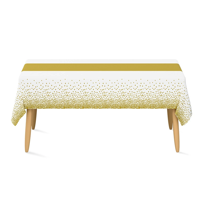 Disposable tablecloth PEVA cross -border birthday party restaurant wedding dot table flag table cloth plastic rectangular table cloth