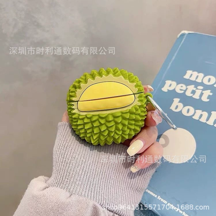 Силиконовый защитный чехол (совместим с Apple AirPods), 3D‑дизайны, с карабином или шнурком, лёгкий